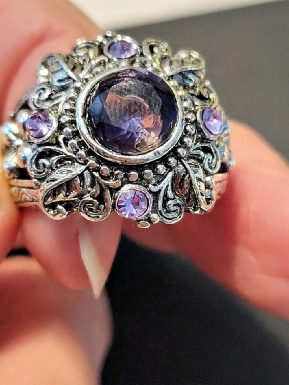 Purple Gemstone Statement Ring